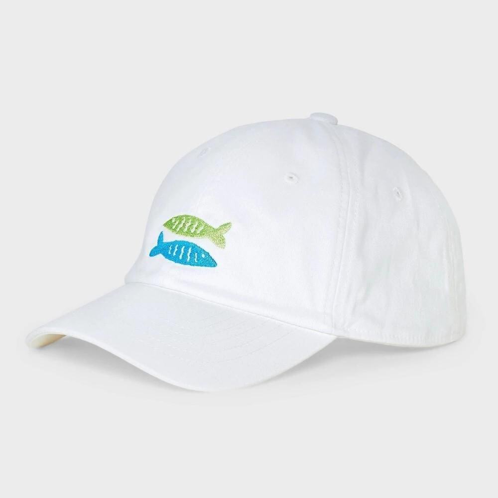 Goodfellow & Co Fish Men's Baseball Hat Off-White Adjustable NWT